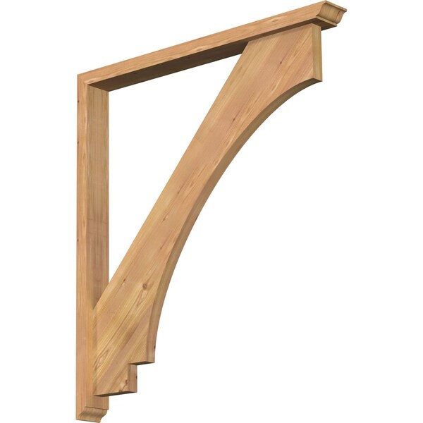 Ekena Millwork Imperial Traditional Smooth Bracket w/ Offset Brace, Western Red Cedar, 3 1/2"W x 34"D x 38"H BKT0402X34X38IMP01SWR - main